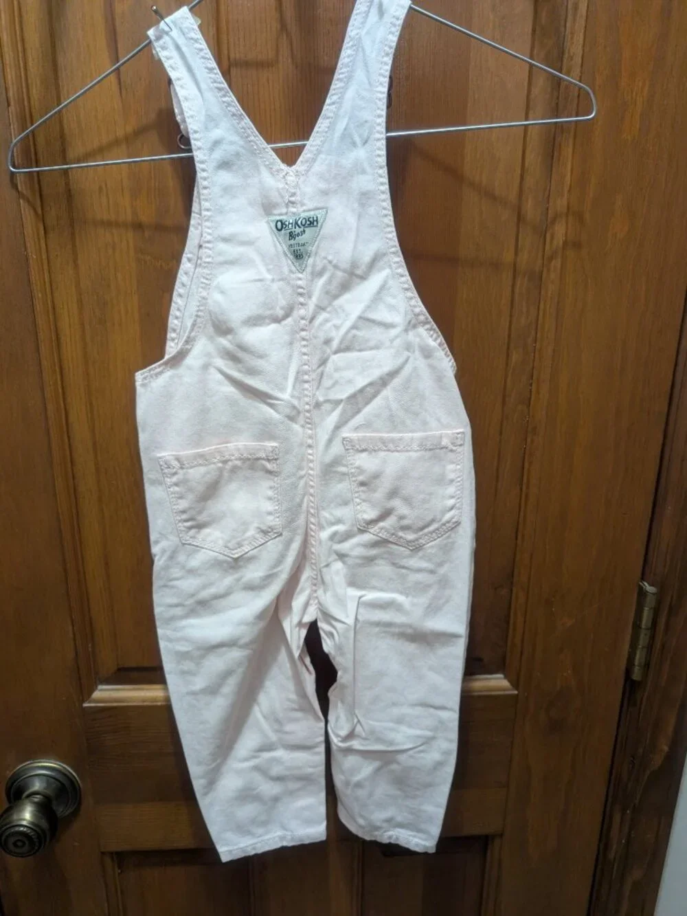 Toddler Girl pink overalls, size 18 months
